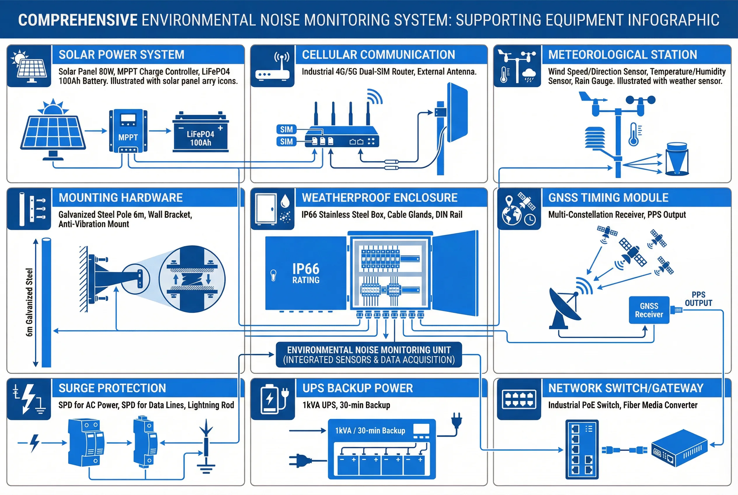 ENMS Comprehensive Supporting Equipment Infographic